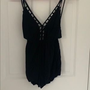 Criss cross black romper